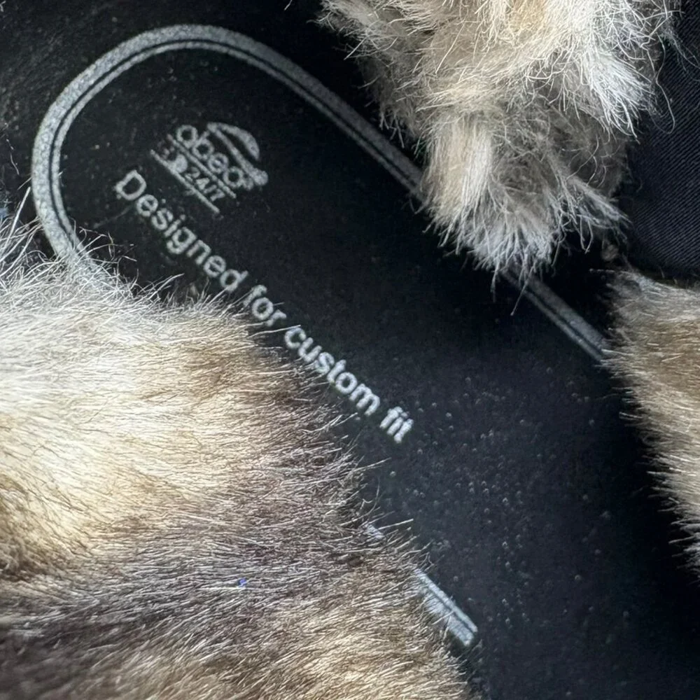 Abeo Hilda Taupe Leather Faux Fur Lined Ankle Boots‎
